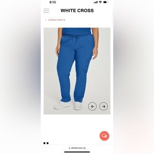 White cross FIT scrub pants XXL NWT